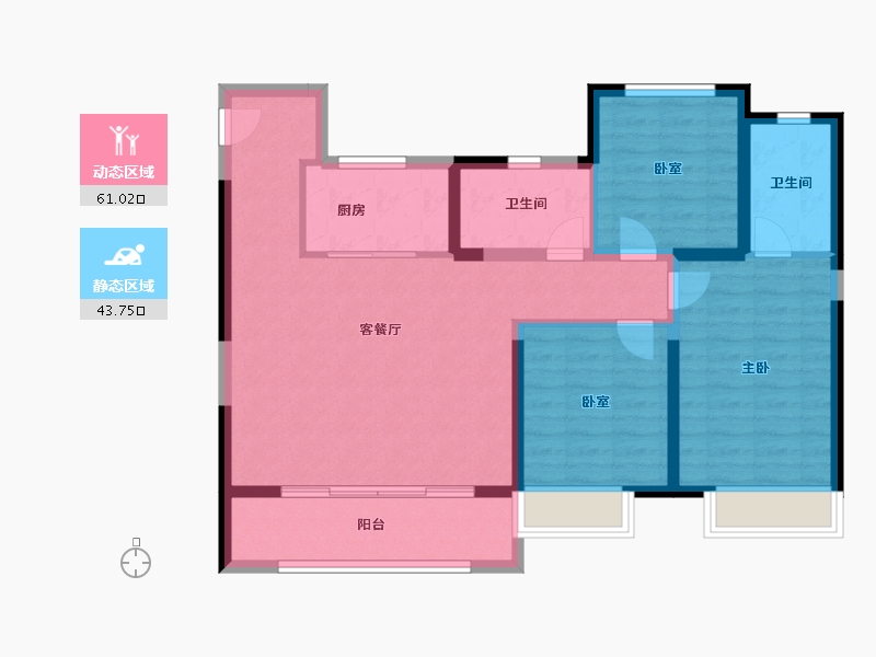 河南省-郑州市-新城·时光印象-94.00-户型库-动静分区