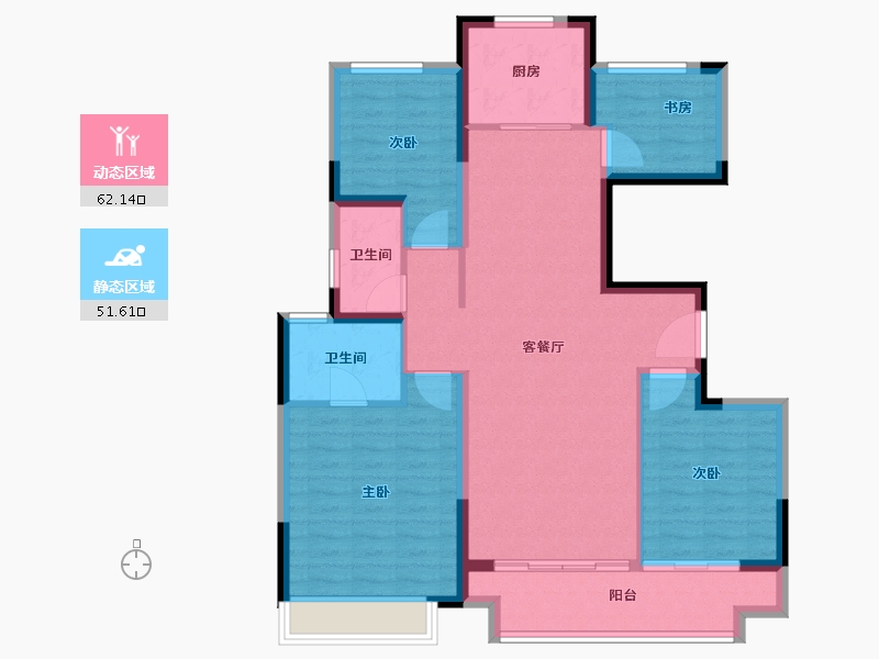 江苏省-苏州市-建发·御璟湾-102.40-户型库-动静分区