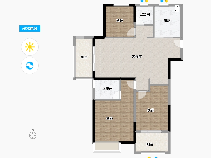 河南省-郑州市-正商生态城-101.00-户型库-采光通风