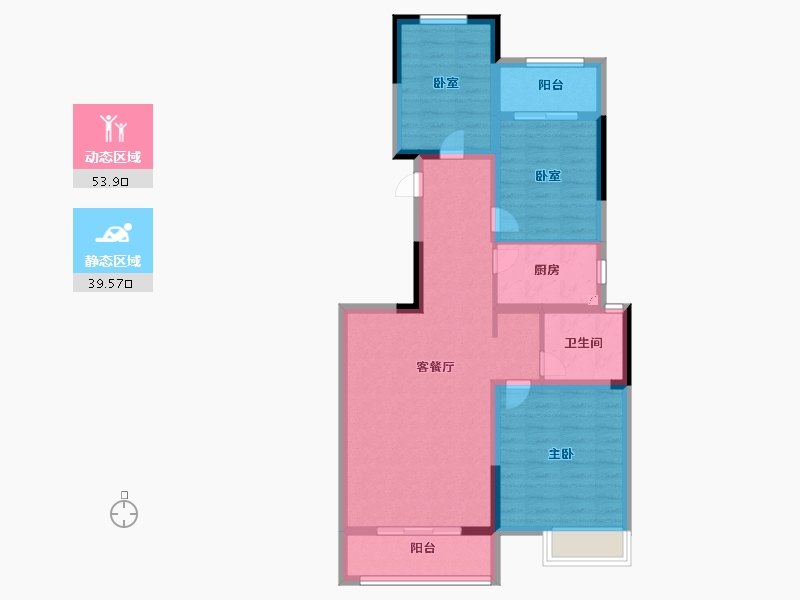 河南省-郑州市-正商生态城-82.99-户型库-动静分区