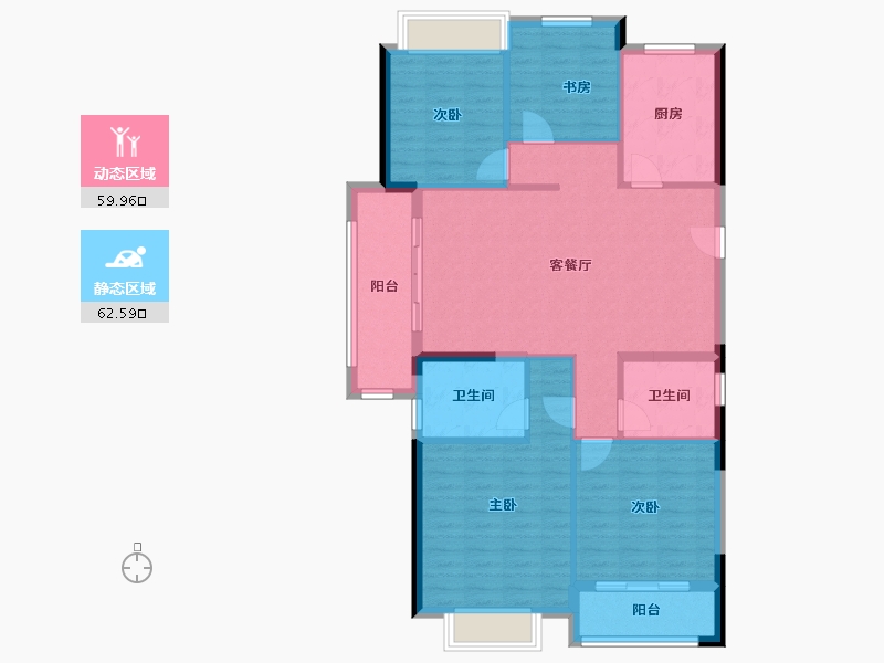 浙江省-温州市-云都丽园-133.00-户型库-动静分区