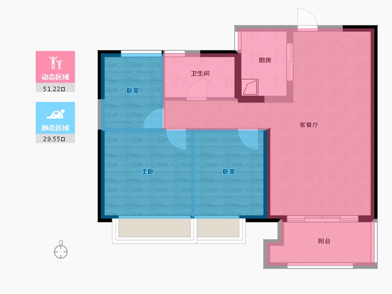 河南省-郑州市-信保·春风十里-72.16-户型库-动静分区