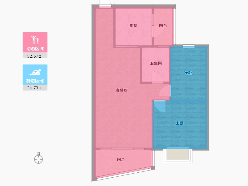 广东省-广州市-广地花园-66.25-户型库-动静分区