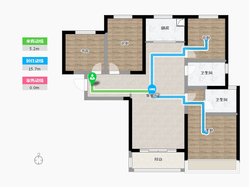 河南省-郑州市-裕华会园-104.01-户型库-动静线