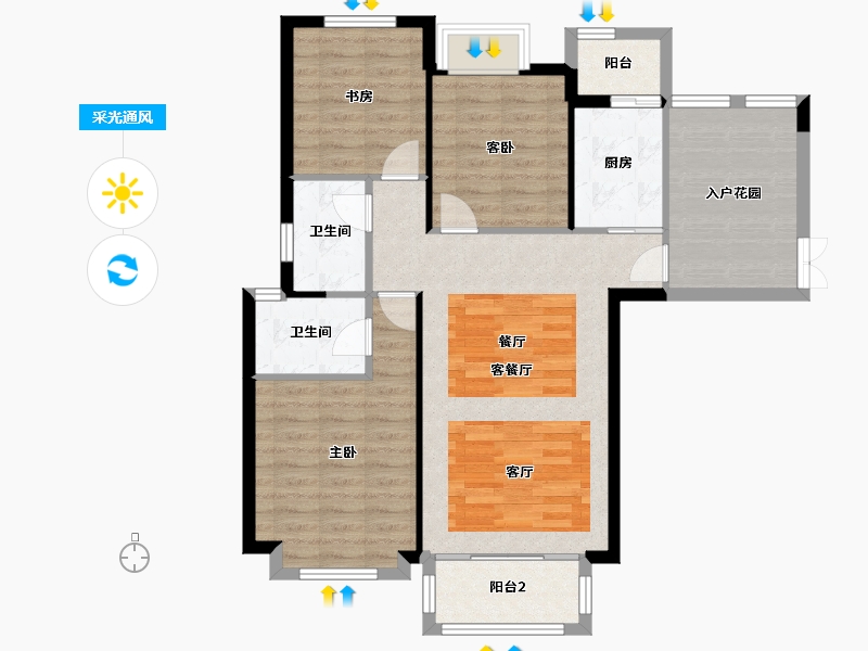 河南省-郑州市-海马公园-93.69-户型库-采光通风