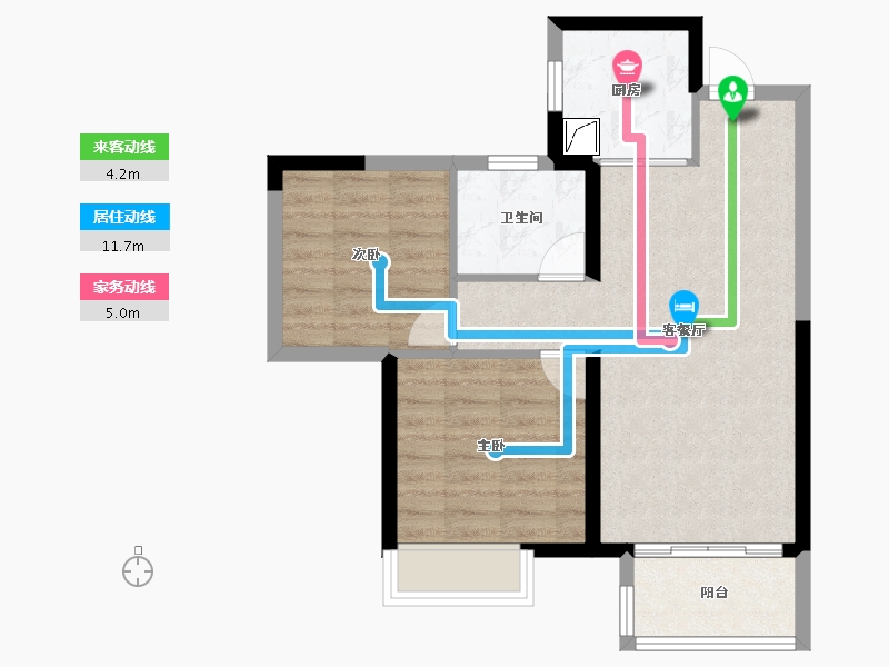 河南省-郑州市-星联·樾棠​-60.24-户型库-动静线