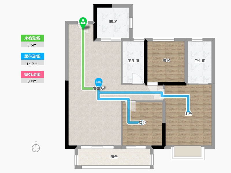 湖北省-武汉市-中建星光城-97.00-户型库-动静线