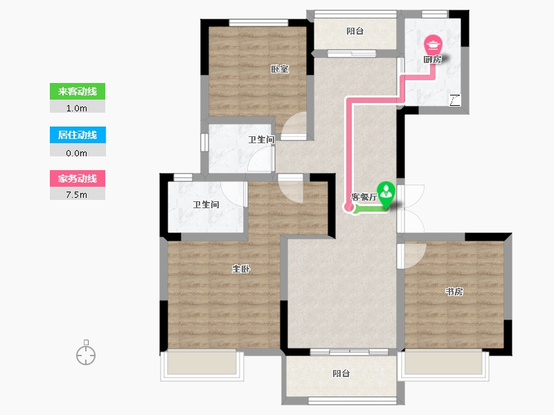 河南省-郑州市-建业·嵩岳府-92.00-户型库-动静线