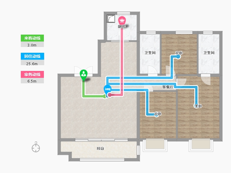 山东省-济南市-鑫都紫宸府-109.00-户型库-动静线