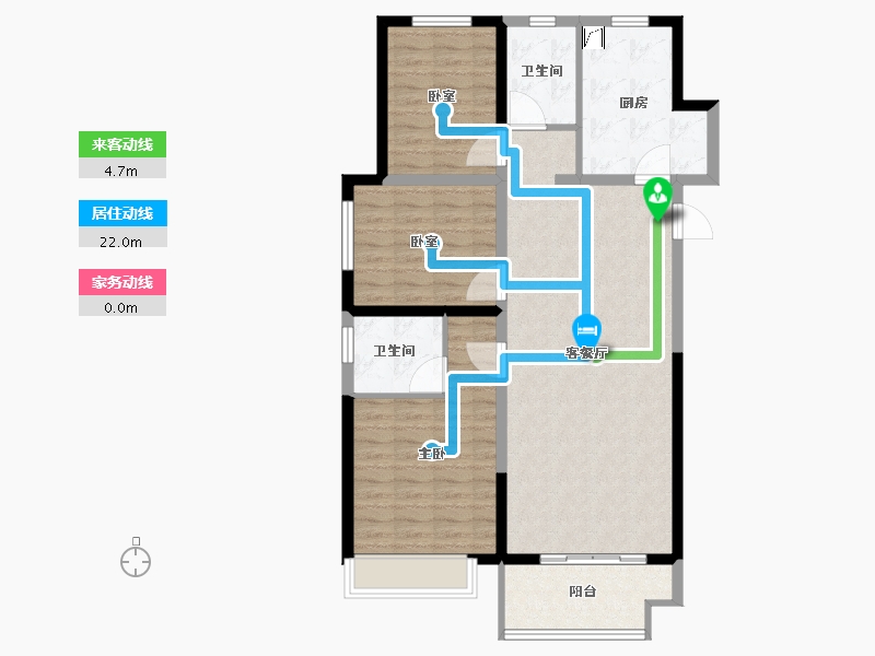 河南省-郑州市-龙湖锦艺城-99.00-户型库-动静线