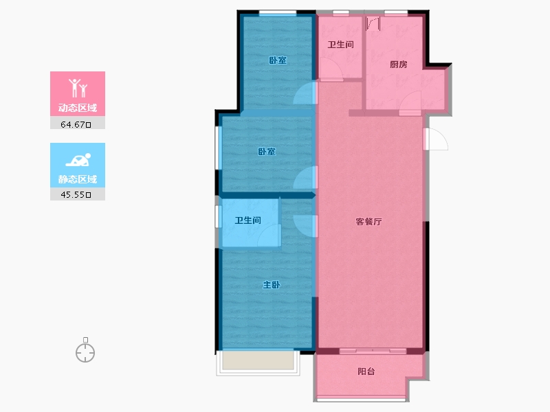 河南省-郑州市-龙湖锦艺城-99.00-户型库-动静分区