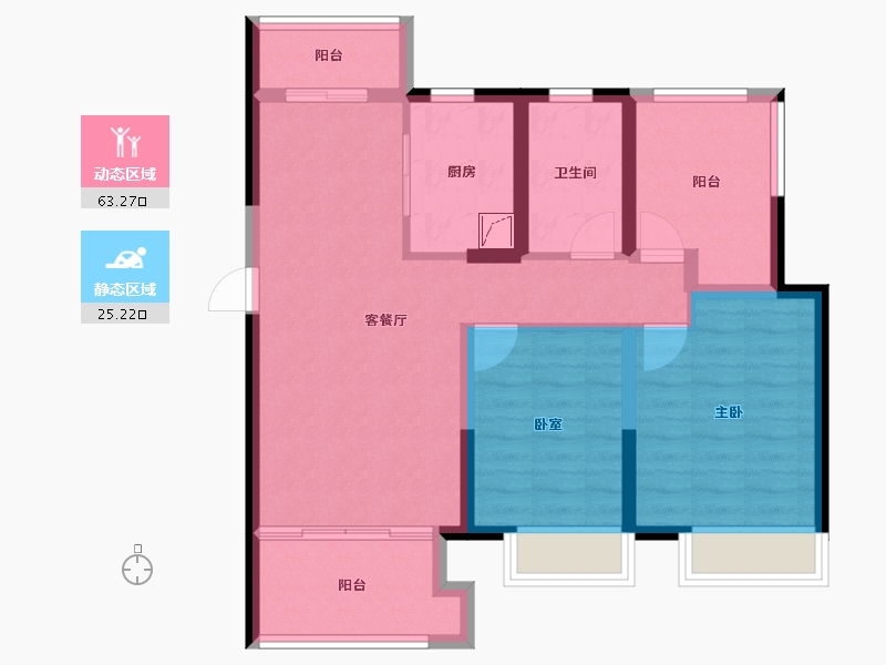 河南省-郑州市-信保·春风十里-78.26-户型库-动静分区