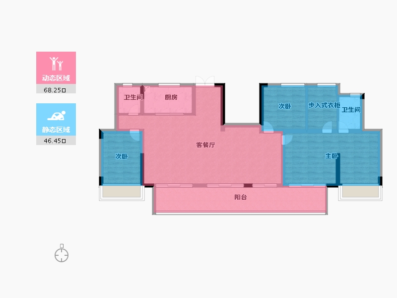 河南省-郑州市-澳海云澜赋-102.99-户型库-动静分区