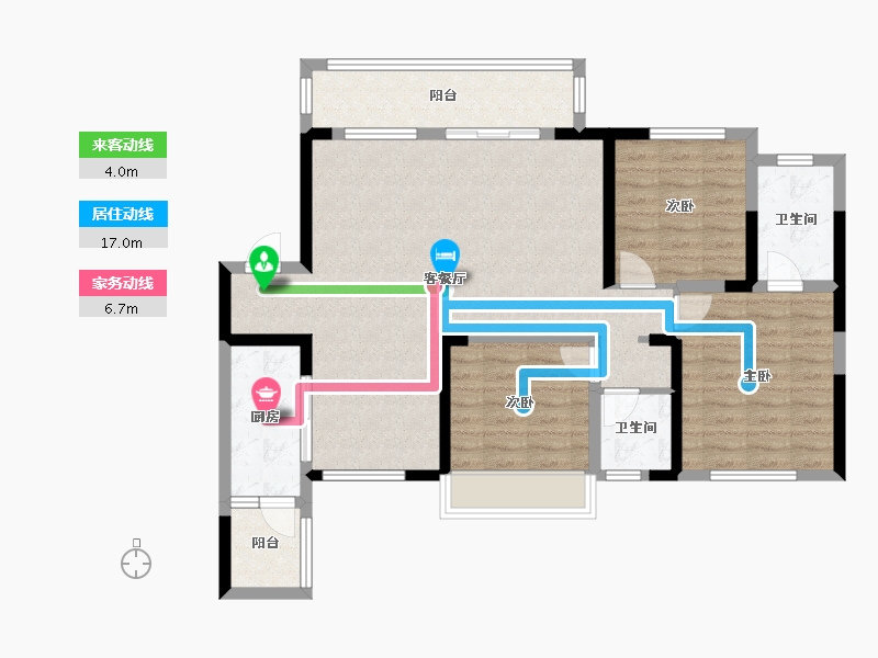 四川省-成都市-凤凰1号 栖云湖-118.60-户型库-动静线