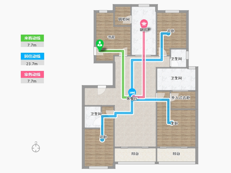 江苏省-南京市-法兰谷-23号楼-148.00-户型库-动静线