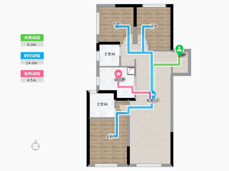 河南省-郑州市-绿都·青云叙-86.40-户型库-动静线