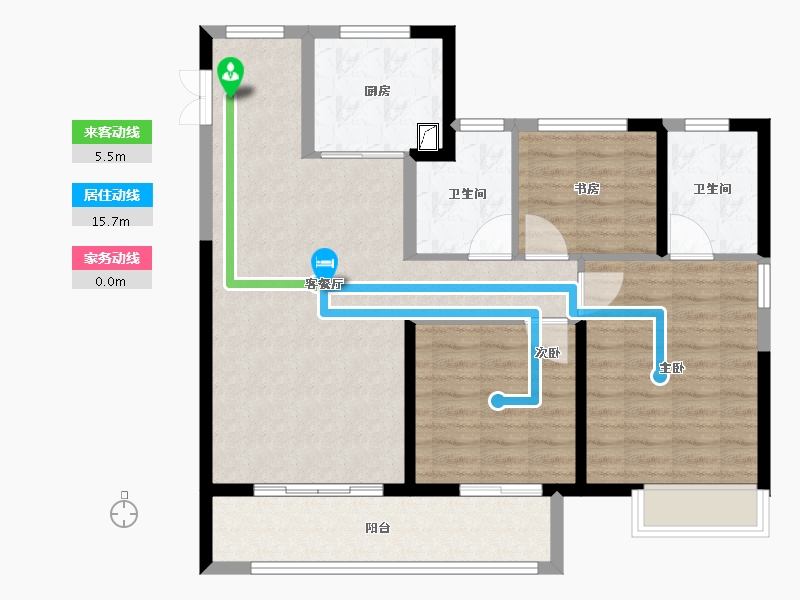 河南省-郑州市-富田城·九鼎华府-92.00-户型库-动静线