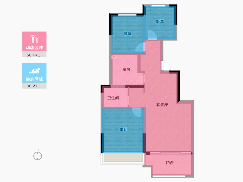 河南省-郑州市-登封正商城-72.01-户型库-动静分区