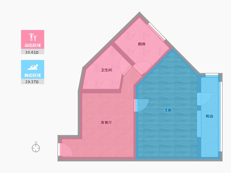 北京-北京市-富国里小区-52.00-户型库-动静分区