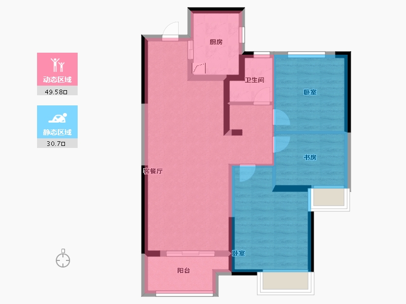 河南省-郑州市-康桥未来公元-71.00-户型库-动静分区