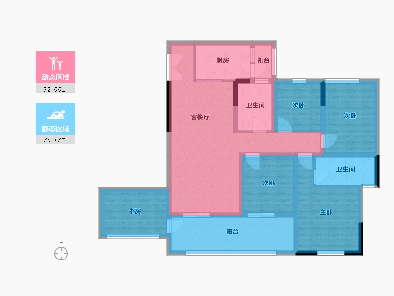 四川省-绵阳市-梓都国宾壹号-112.00-户型库-动静分区