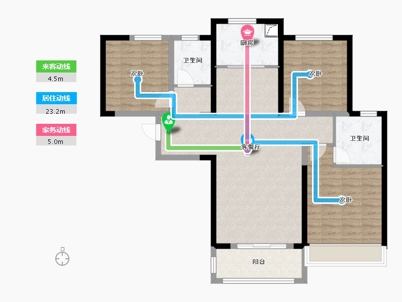 河南省-郑州市-裕华会园-97.80-户型库-动静线