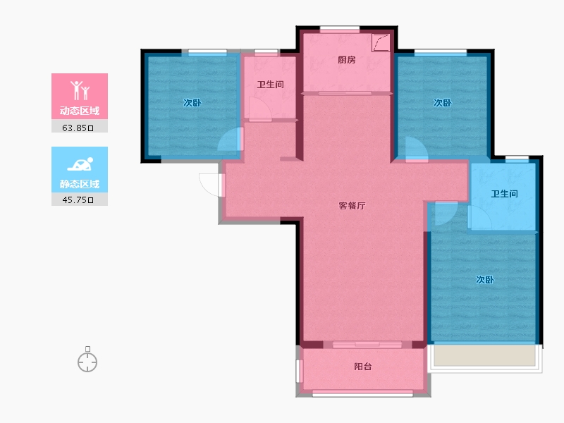 河南省-郑州市-裕华会园-97.80-户型库-动静分区