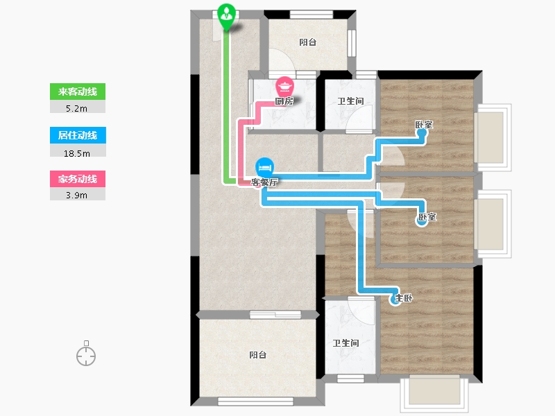 广东省-深圳市-臻湾云庭-70.40-户型库-动静线