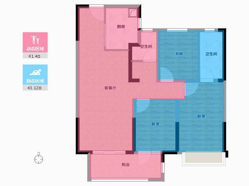 河南省-郑州市-中原华侨城-93.18-户型库-动静分区