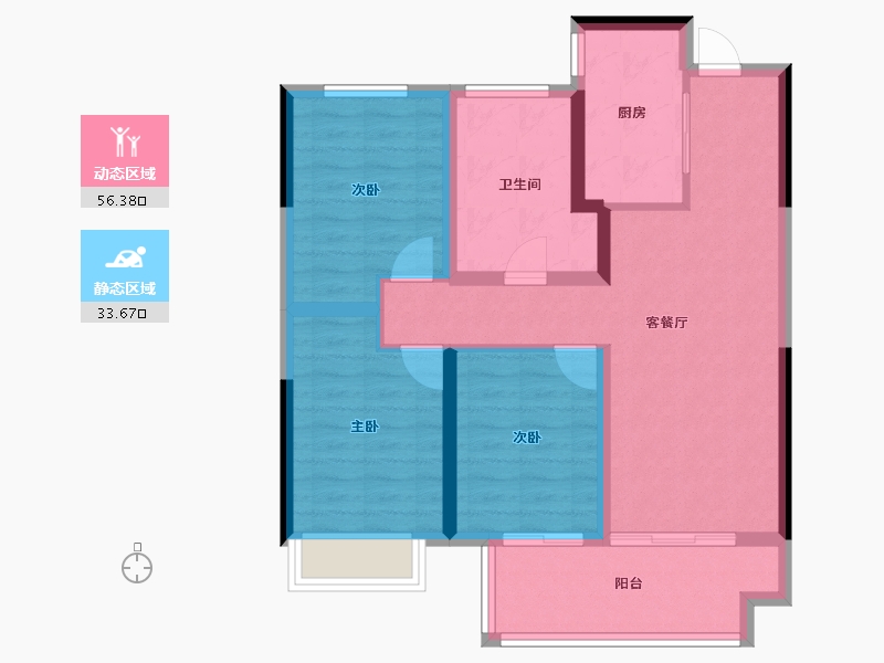 河南省-郑州市-星联·花溪府-80.00-户型库-动静分区