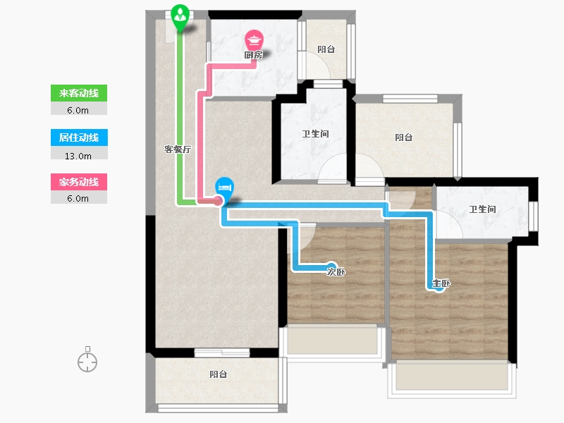 广东省-深圳市-慧湾中心-76.80-户型库-动静线