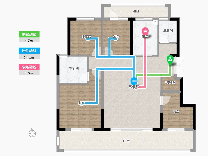 河南省-郑州市-融创·运河源-114.41-户型库-动静线