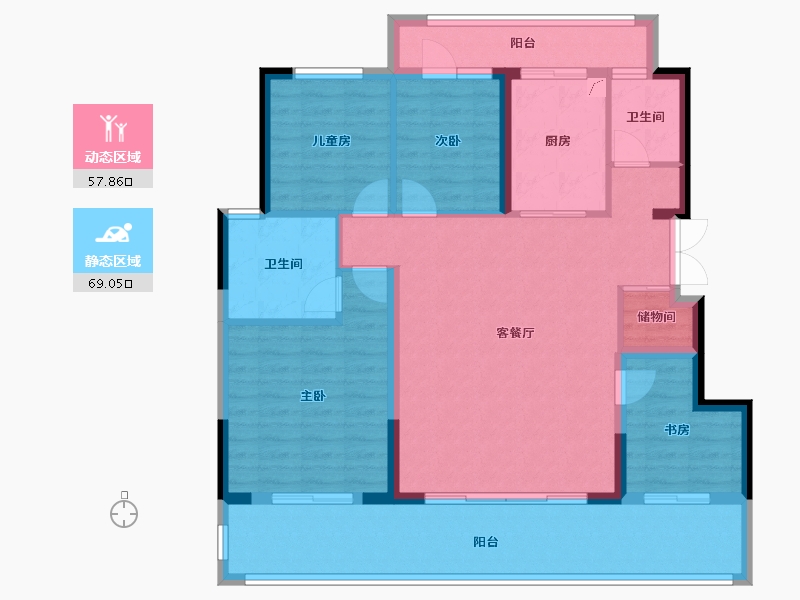 河南省-郑州市-融创·运河源-114.41-户型库-动静分区