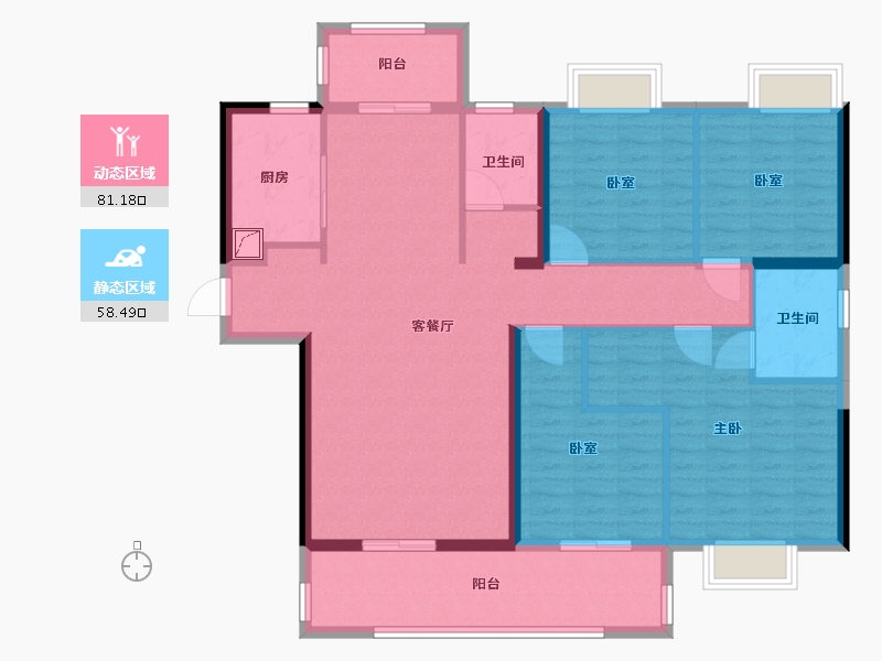 福建省-泉州市-天璟湖畔-126.00-户型库-动静分区