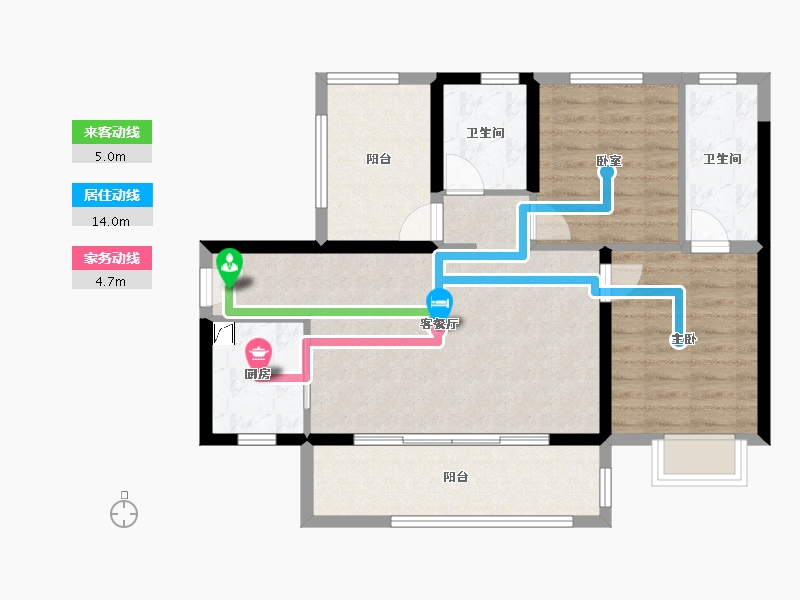 广东省-深圳市-碧桂园十里银滩维港湾-79.75-户型库-动静线