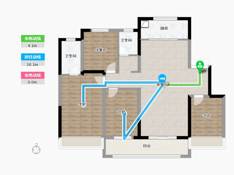 河南省-郑州市-裕华会园-112.01-户型库-动静线