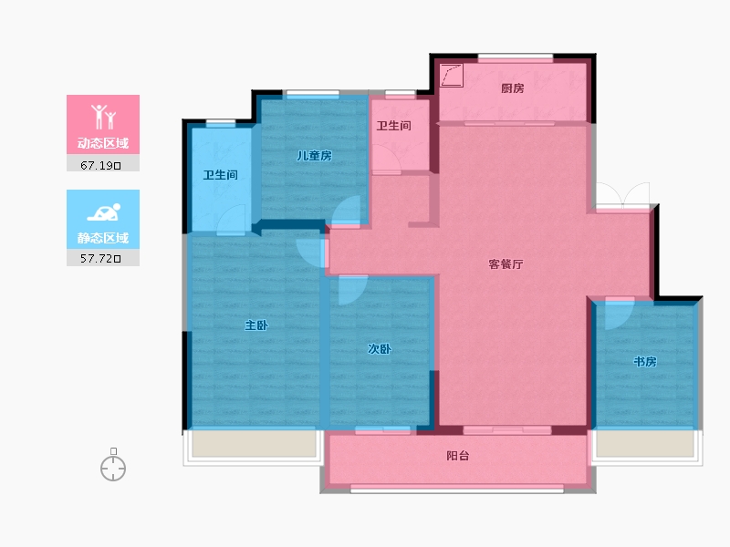 河南省-郑州市-裕华会园-112.01-户型库-动静分区