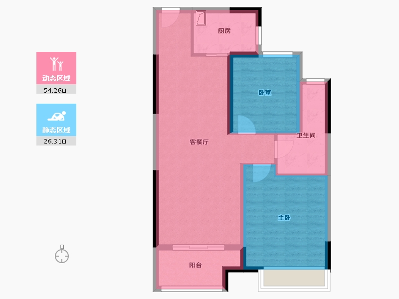 河南省-郑州市-世茂云尚城-71.82-户型库-动静分区