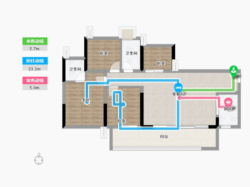 广东省-深圳市-牧云溪谷·和悦府-91.09-户型库-动静线