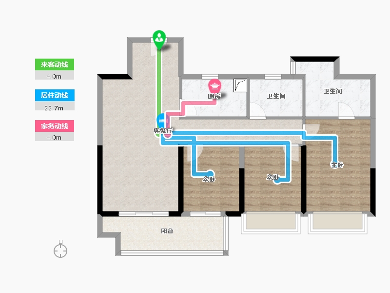 河南省-郑州市-华强国际公馆-92.01-户型库-动静线