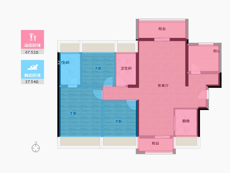 广东省-深圳市-慧湾中心-93.60-户型库-动静分区