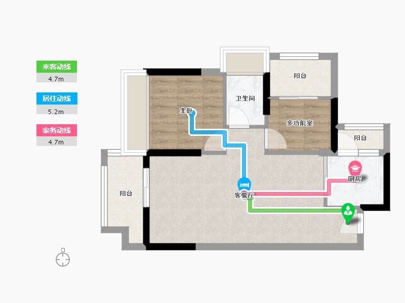 广东省-深圳市-牧云溪谷·和悦府-55.70-户型库-动静线