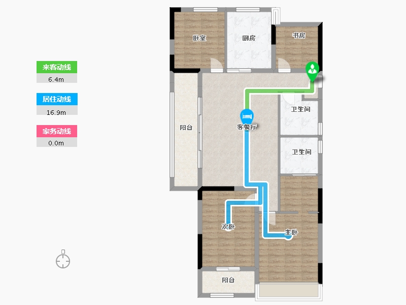 浙江省-杭州市-溪悦云和园-115.40-户型库-动静线