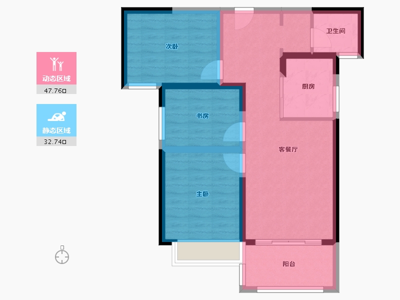 河南省-郑州市-盛润运河城-71.29-户型库-动静分区