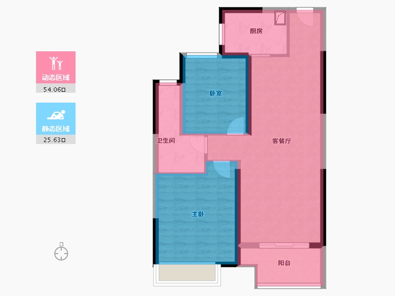 河南省-郑州市-世茂云尚城-71.00-户型库-动静分区