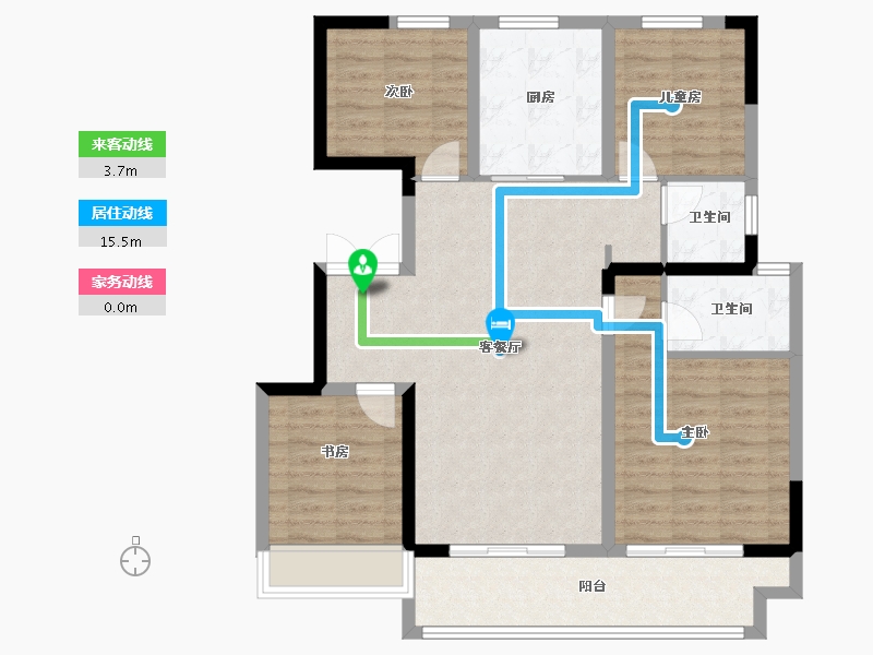 河南省-郑州市-裕华会园-100.01-户型库-动静线