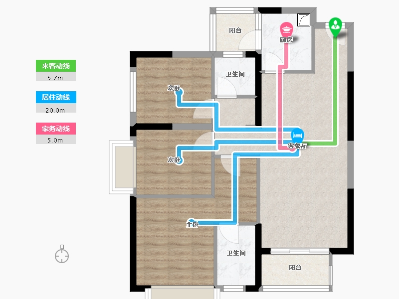 四川省-成都市-康德馨苑-80.00-户型库-动静线