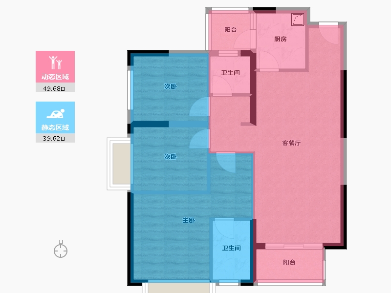 四川省-成都市-康德馨苑-80.00-户型库-动静分区