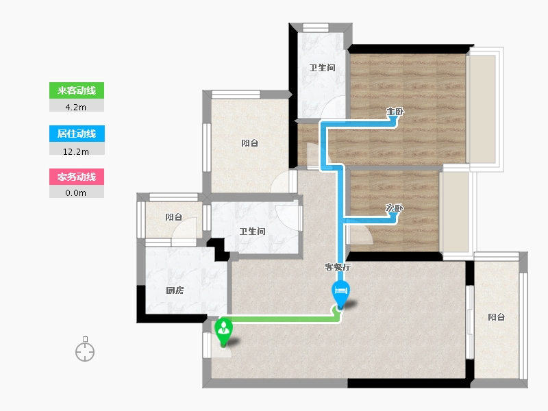 广东省-深圳市-慧湾中心-70.40-户型库-动静线