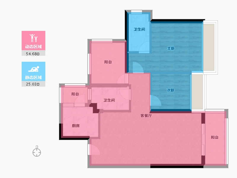 广东省-深圳市-慧湾中心-70.40-户型库-动静分区